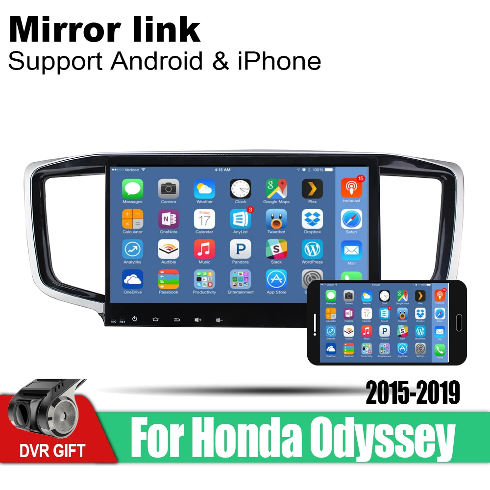 Автомобильный мультимедийный плеер ZaiXi 2 Din Android радио для Honda Odyssey 2015 ~ 2019 GPS