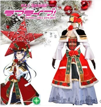 

Anime Clothes 2019 Love Live Sonoda Umi Christmas Awaking Dress Cosplay Costume Cape halloween costumes for women A