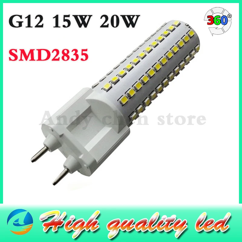 

G12 LED Lamp dimmable 20W AC110-130V 220-240V Ultra Bright 144LEDS SMD2835 Warm White 360 Degree LED Corn Bulb light Chandelier