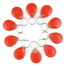 DIYSECUR 10 шт. 125 кГц RFID карты брелоки ключ Chian для системы контроля доступа 125 кГц RFID считыватель использовать красный