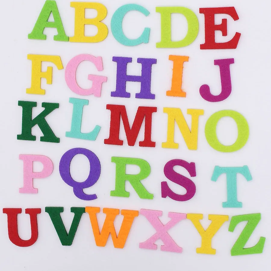 26PCS-Alphabet-Felt-Cloth-Letter-Felt-Fabric-Polyester-Fabrics-Needlework-Diy-Needle-Sewing-Handmade-Fieltro-Feltro