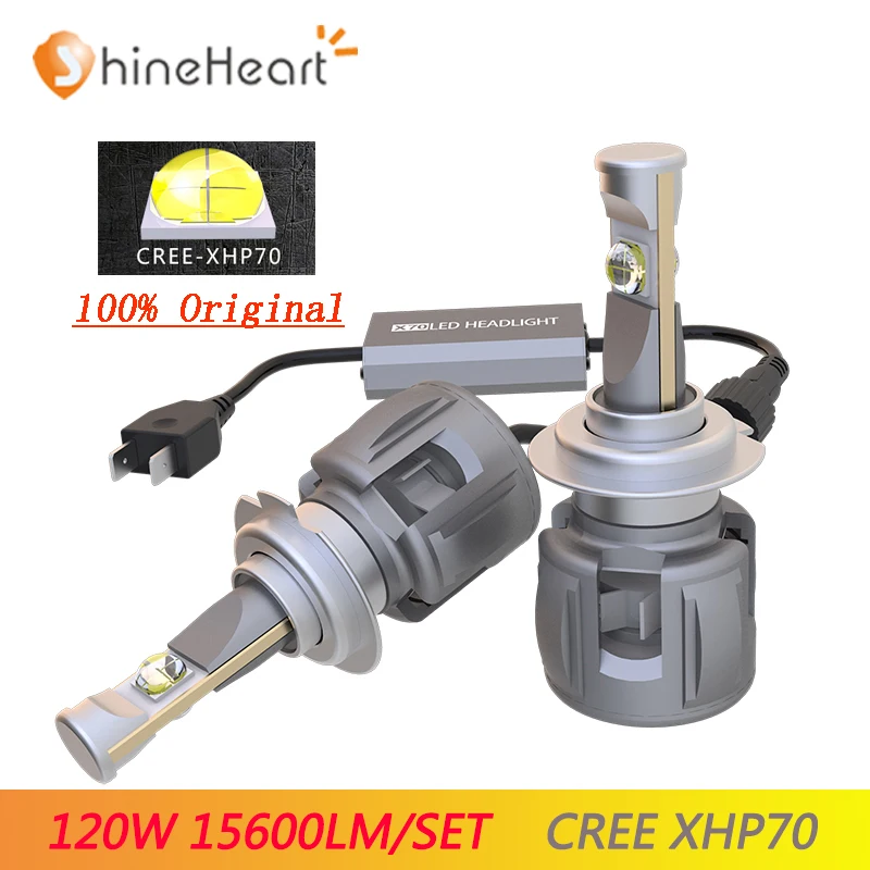 Новая X70 H4 H7 9005 9006 автомобильная светодиодная лампа для фары H11 H3 H8 D1S H1 D4S Gen2 Cr-ee xhp70