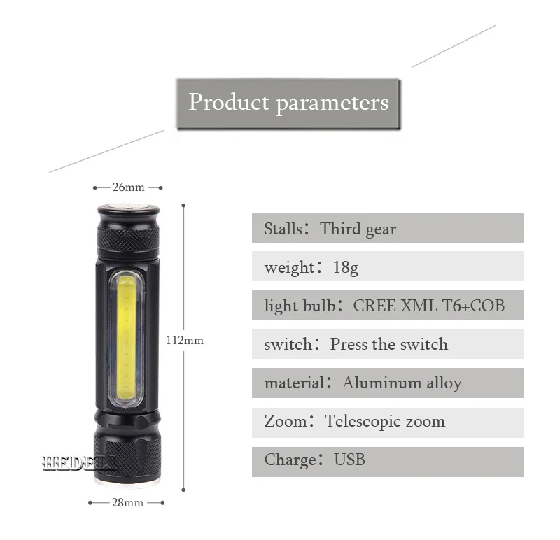 Мощный 18650 Батарея USB светодио дный фонарик с магнитом CREE MXL T6 и удара факел прекрасно регулируется Водонепроницаемый фонарик