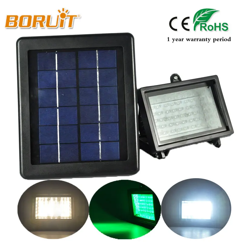 BORUIT IP54 Водонепроницаемый Светодиодный прожектор Солнечный садовый 30/40/45 LED