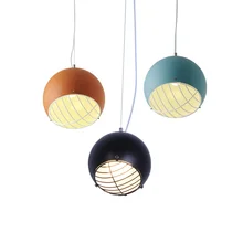 Modern Baseball Pendant Light Hanging Contemporary Pendant Lamp Creative Ball Pendant Lighting Fixture For Home Restaurant contemporary wrought iron bibet pendant light black cage hanging fabric shade pendant lamp indoor lighting fixture restaurant