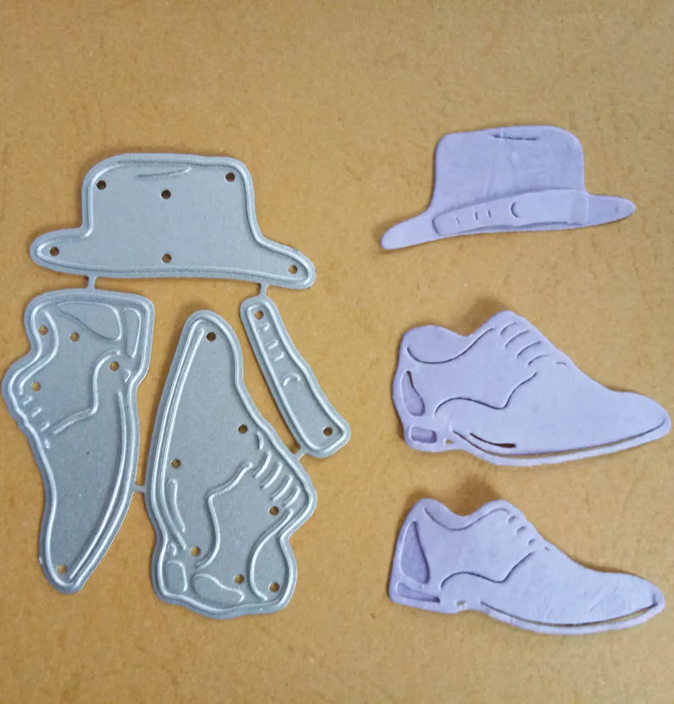 

METAL CUTTING DIES Hat Shoes Sets Border Craft Dies Stencil for DIY Scrapbooking Album Decorative Paper Card Embossing dies 2019