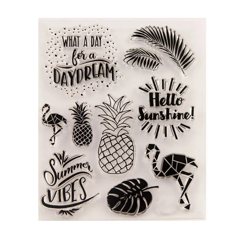 

Pineapple DIY Silicone Clear Stamp Cling Seal Scrapbook Embossing Album Decor