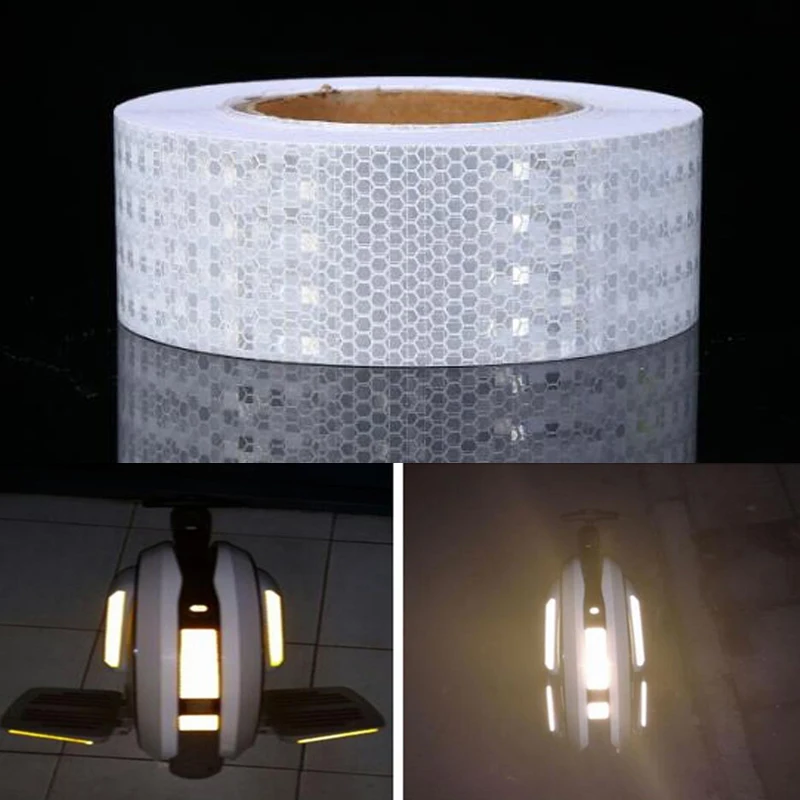 5cmx10m Reflective Bicycle Stickers Adhesive Tape for Bike Safety White Red Yellow Blue Bike Stickers Bicycle Accessories