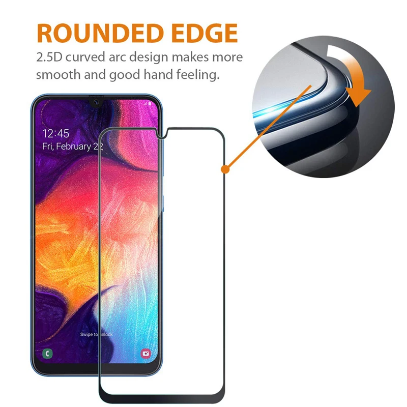 Закаленное стекло 9H для Samsung Galaxy A50 Защитная пленка экрана A70 A40 A30 A10 M30 M20 M10 2