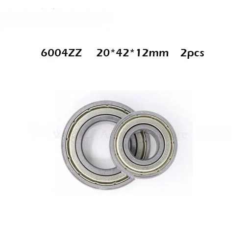 

Free shipping 2pcs 6004ZZ 6004Z 6004 high temperature ball bearing for Kiln 600 degree 20x42x12mm