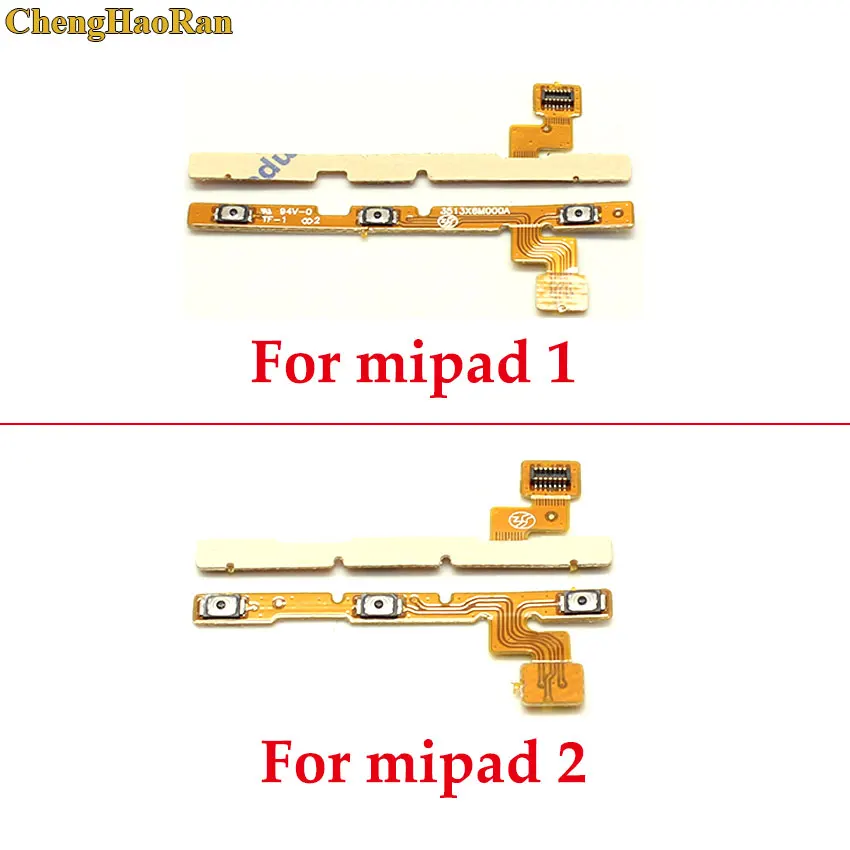 

ChengHaoRan Power Volume Button Flex Cable Power On Off Volume Up Down Connector Replacement Parts For Xiaomi Pad MiPad 1 2