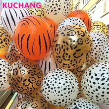 Balões estampados de vaca tigre zebra, 20 peças, balões de látex, estampa de animais, decoração de aniversário, casamento, verão, festa de bebê, suprimentos para chuveiro