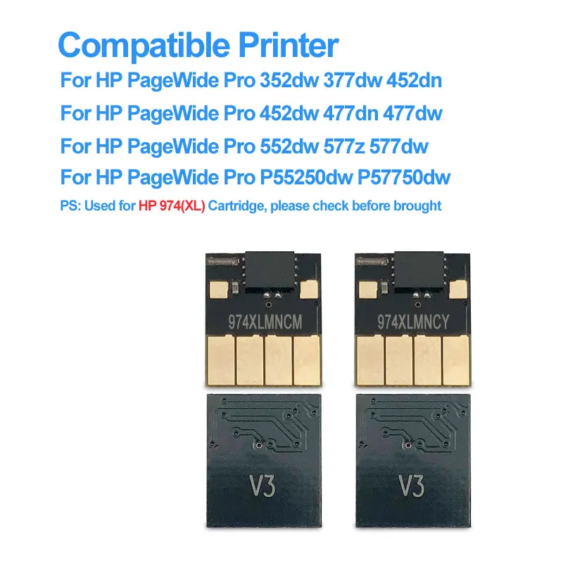 5 комплектов 974XL чип ARC для hp 974XL чип для чернильного картриджа для hp PageWide 352dw 377dw 452dn 452dw 477dn 477dw 552dw Постоянный чип