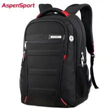 AspenSport, мужские рюкзаки для ноутбука 15-17 дюймов, школьные сумки для компьютера, для мальчика, для путешествий, водонепроницаемые, противоугонные, для ноутбука, черные