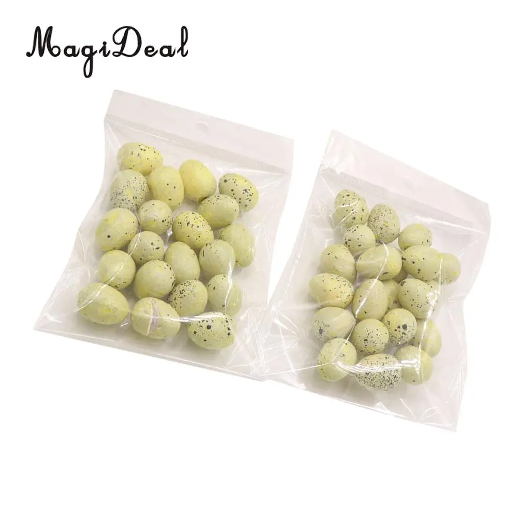 MagiDeal 20 Pieces Foam Sparrow Artificial Bird Egg For Wedding Home Party Decoration