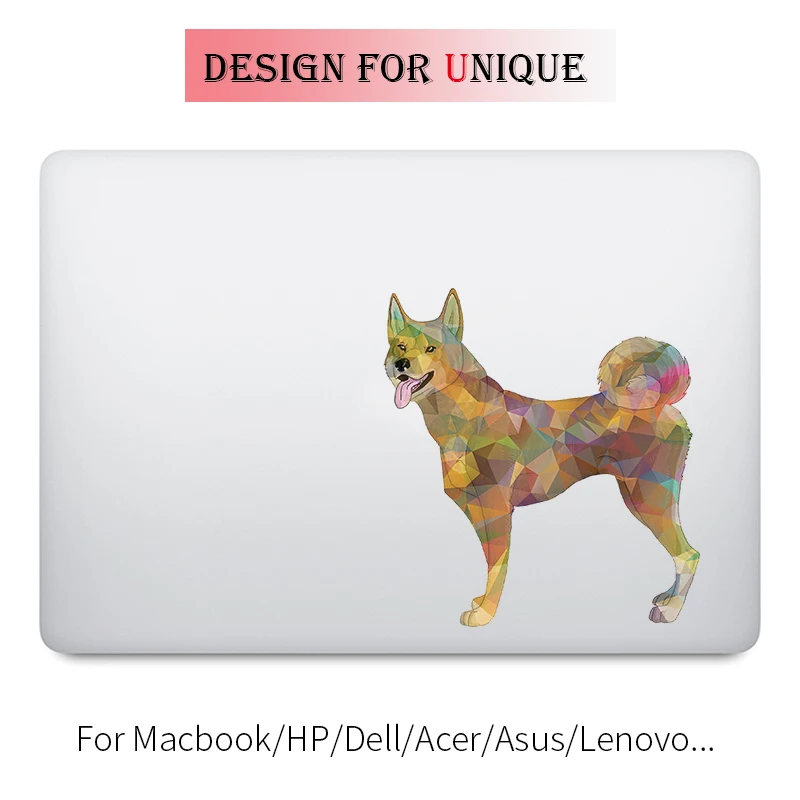 Cute Akita Dog Colorful Laptop Sticker for Apple Macbook Decal Pro Air Retina 11 12 13 15 inch Vinyl Mac HP Mi Surface Book Skin |
