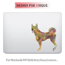 Cute Akita Dog Colorful Laptop Sticker for Apple Macbook Decal Pro Air Retina 11 12 13 15 inch Vinyl Mac HP Mi Surface Book Skin
