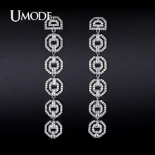UMODE Rhodium plated Crystal Dangle Earrings For Women 2016 Boucle D’Oreille Femme Christmas Gifts Oorbellen Bijoux AUE0252