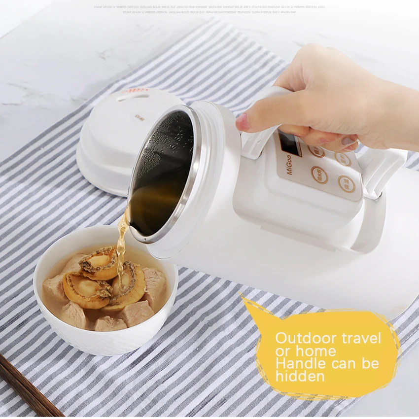 Portable Multifunction Electric Kettle Travel Camping Water Boiler Household Automatic Heating  Stainless Steel Teapot 110V-250V
