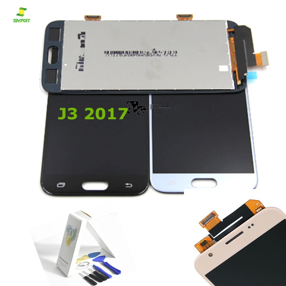 

AMOLED LCDS J3 2017 J330 For Samsung Galaxy J3 2017 J330 LCD Screen Display Display Touch Screen Digitizer Complete Assembly