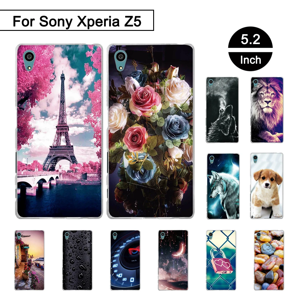 Чехол для Sony Xperia Z5 E6683 E6653 5 2 дюйма задняя крышка телефона Z мягкие чехлы из ТПУ z5