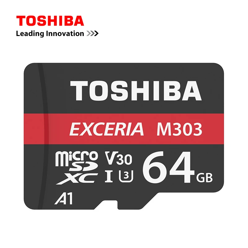 Toshiba EXCERIA M303 слот для карт памяти 256 ГБ 128 Гб 64 Гб U3 Class10 4K UltraHD V30 TF флеш-карты памяти Microsd карты 98 МБ/с. A1 microSDXC - Емкость: 64 ГБ