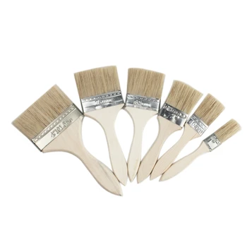 

1 Inch 2 Inch Industrial Brush 3 Inch Wooden Handle Barbecue Brush Oil Brush Custom Factory Wholesale Paint Hair Brush