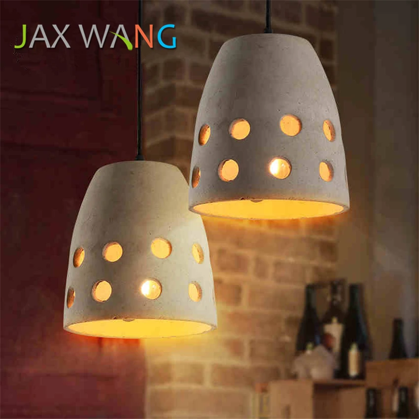 

Nordic Loft Hanging Lamp Retro Industrial Wind Cement Pendant Light Restaurant Coffee Shop Pendant Lamp Led Lights Decoration