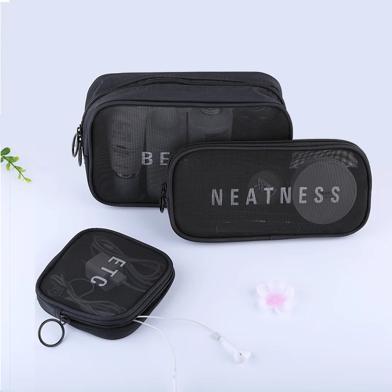 

3pcs/set Fashion Brand Cosmetic Bags Waterproof Neceser Portable Make Up Bag Women Pouch Travel Toiletry Bag Blosa Make Up Wash