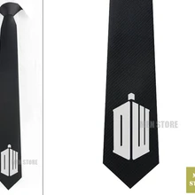 Doctor Who Symbol Мужской Жаккардовый тканый тонкий узкий 2," галстук 6 см Галстук Свадебная вечеринка галстук для жениха запонки LK080M
