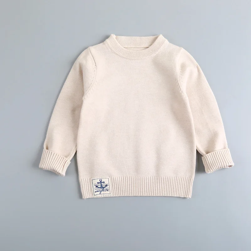 Korean Kids Boy Autumn New Toddler Girl Sweaters O-neck Long Sleeve Baby Wool Knitted Sweater Winter Kids Sweaters Tops