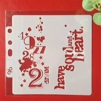 

13cm Numbers and Words DIY Layering Stencils Painting Scrapbook Coloring Embossing Album Decorative Card Template