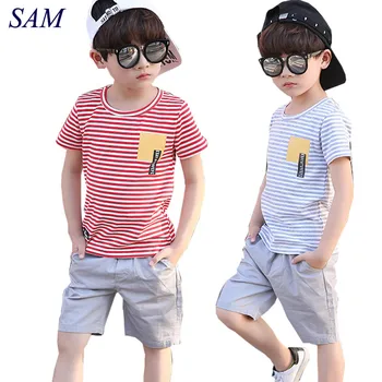 

Children's clothing boy summer 2017 new suit children summer children's clothing in the Korean children's short sleeve two-piece