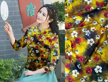 

Tela estampada satin fabrics textile tissus printed tissu mariage silk fabric for dress stretch fabric japanese tissu au metre