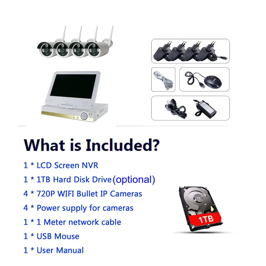 wireless ip camera nvr kit