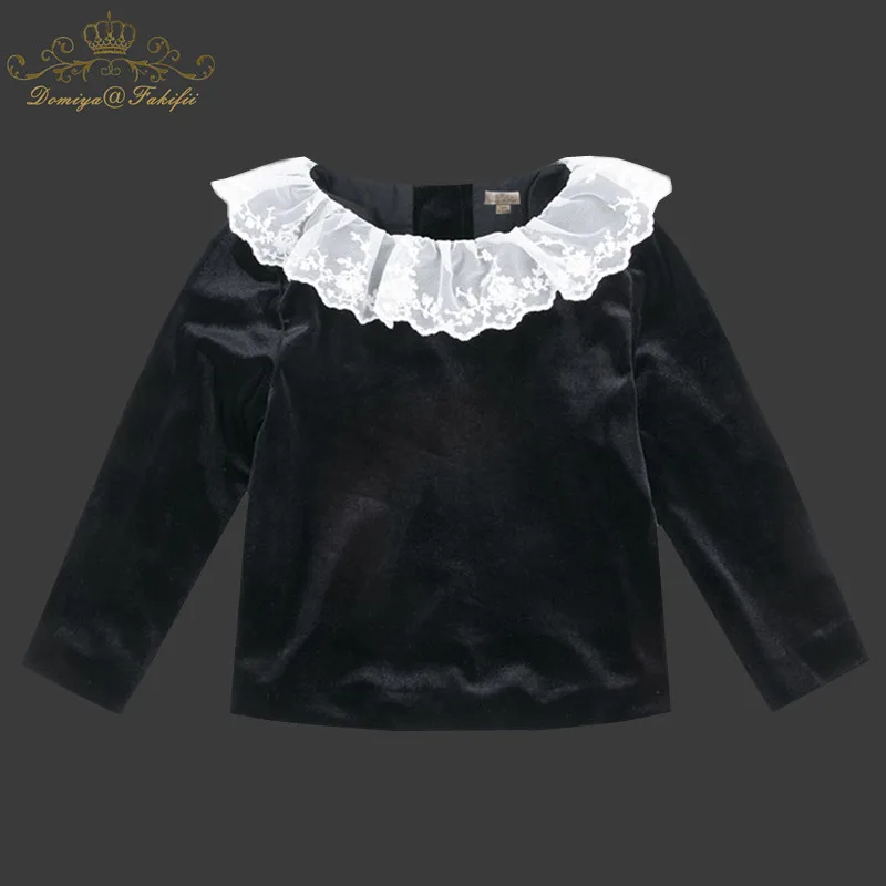 Girls Summer Tops Children T shirts Baby Clothes 2018 New Autumn Brand Black Velvet Tees Girl T-shirt Lace Kids Tee Shirt Fille Girls Summer Tops Children T shirts Baby Clothes 2018 New Autumn Brand Black Velvet Tees Girl T-shirt Lace Kids Tee Shirt Fille