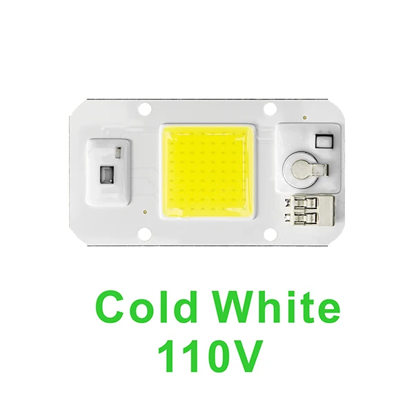 Cold White 110V 2 шт. светодиодный светильник с регулируемой яркостью 110 В 220 В TOB чип 20 Вт 30 Вт 50 Вт смарт IC светодиодный светильник с бусинами для наводнения Точечный светильник DIY дневной холодный теплый белый светильник для выращивания - Испускаемый цвет: Cold White 110V