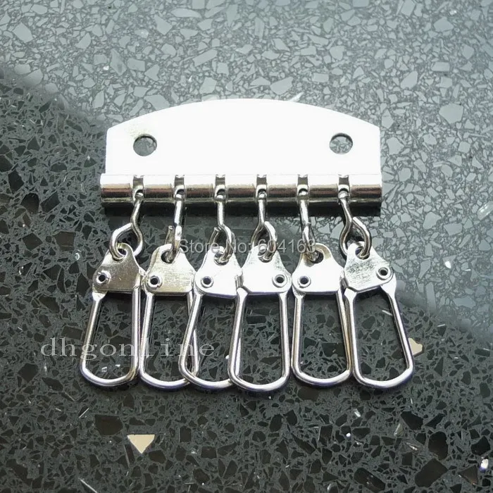 

20 PCS Key Plate with 6 spring snap silver for purse handbag wallet