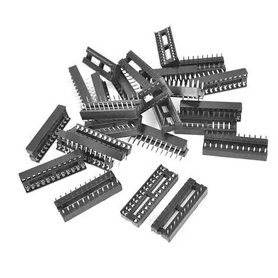 

2.54mm Pitch Through Hole 24 Pins DIP IC Socket PCB Board Adapter 25 Pcs Free shipping