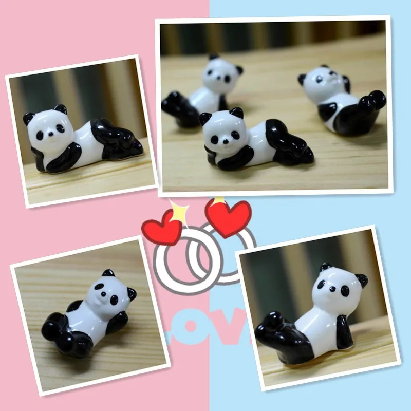 

2016 ceramic handicrafts chopsticks rack ceramic panda style lovely chopsticks rest holder flatware tableware wholesale~