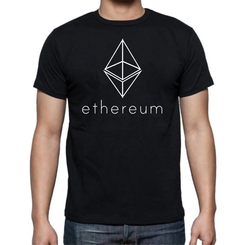 New Fashion Men'S Short Sleeve Ethereum ETH Cryptocurrency logo t-shirt Crypto Hodl S-XXL Basic Tops