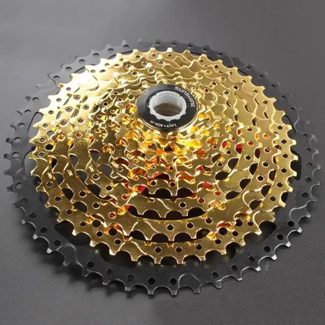 SUNSHINE 9 s 11 50T Золотая кассета скоростной широкий коэффициент Золотой прочный Freewheel