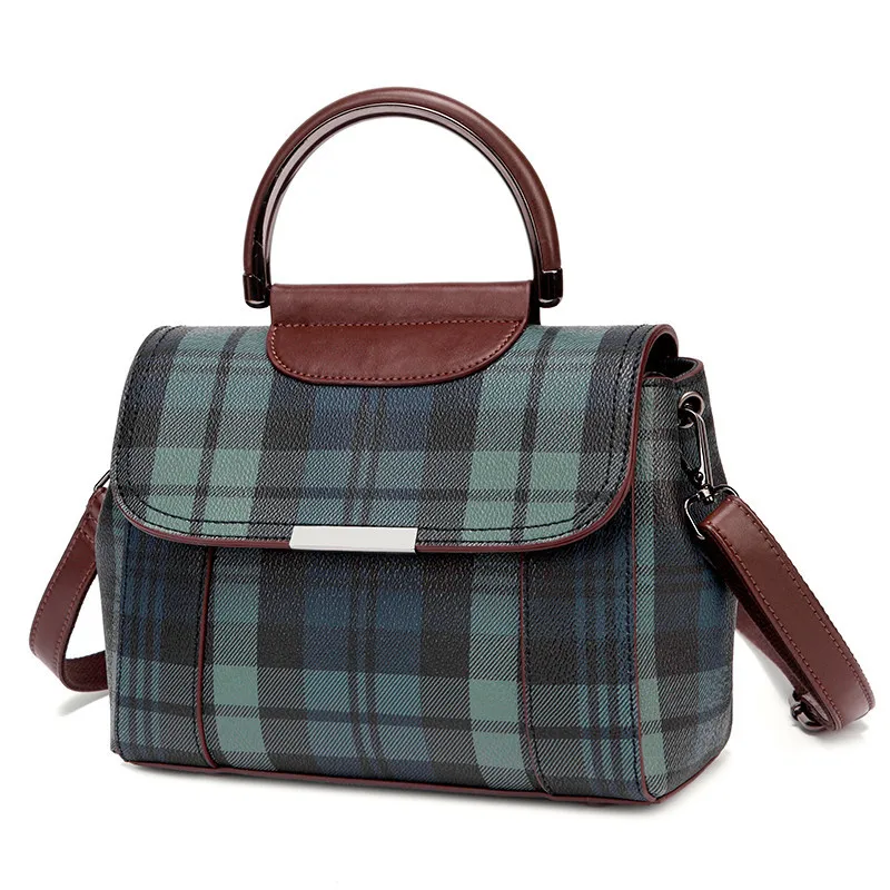 

New Female Wave Wild Plaid Striped Handbag European and American Fashion Messenger Shoulder Bag High Quality Purses and Handbags