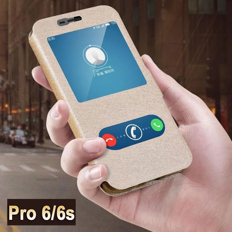 Чехол для Meizu pro 6 pro6 чехол с окошком кожаный s Роскошный PU чехол| |