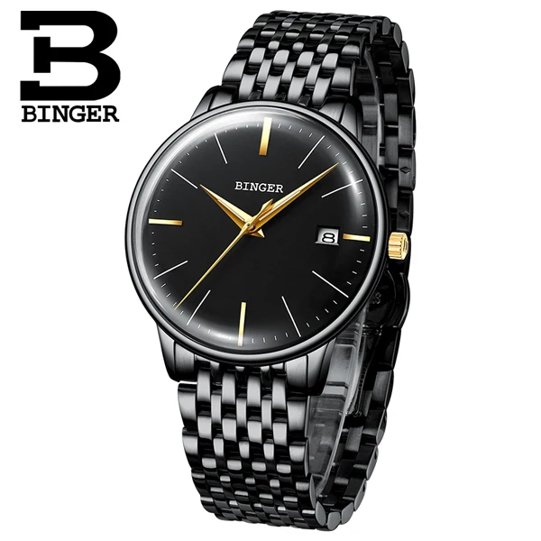 New BINGER Mechanical Watch Men Brand Luxury Men's Automatic Watches Sapphire Wrist Watch Male Waterproof Reloj Hombre B5078M-5 - Цвет: B5078M-9