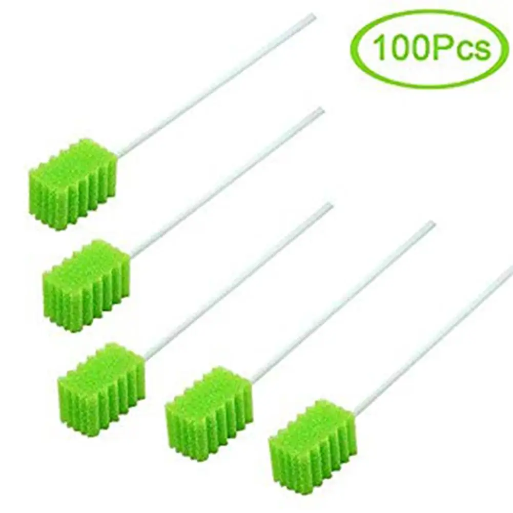 

100/200Pcs Sponge Oral Swabs Odor Remover Cleaning Tongue Tartar Cleansing Stick convenience