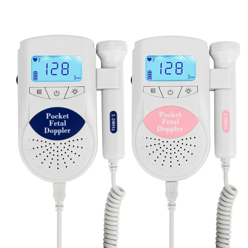 Heath Care!Pocket fetal Doppler Baby Heart Rate Monitor Prenatal Fetal