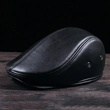 Sadilfari, новинка,, высокое качество, кожа, женский берет, шапка, мужская, с капитализацией, берет, зимний, британский стиль