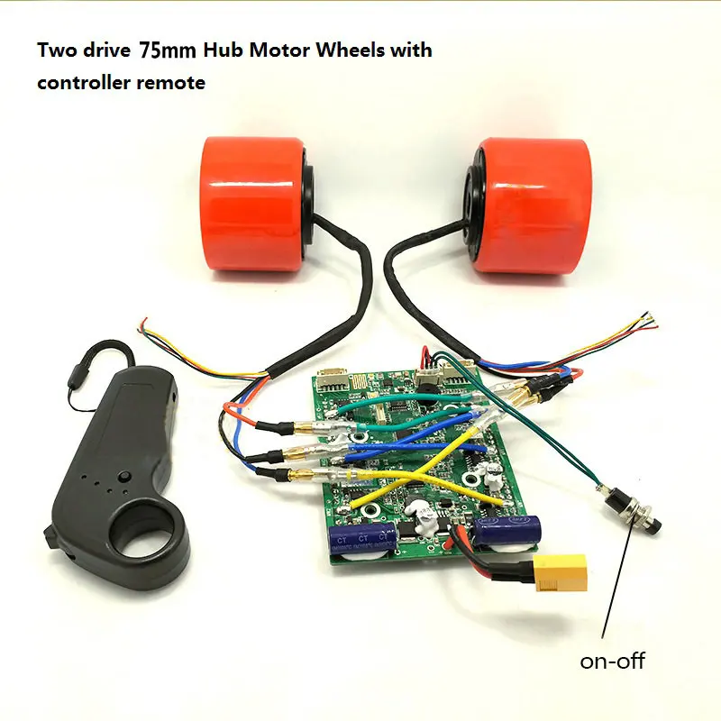 75 мм 83 мм Электрический скейтборд бесщеточный мотор колеса наборы Электрический мотор колеса для скейтборда Лонгборд е-скейтборд