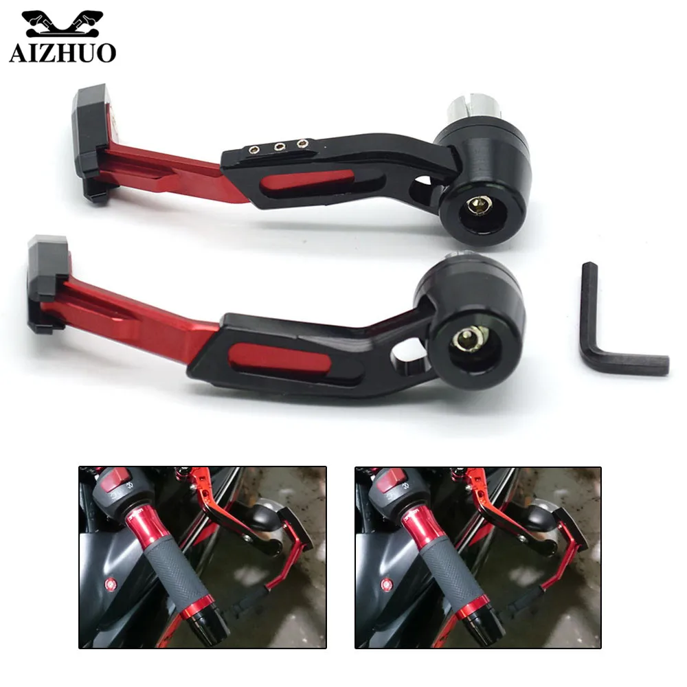 

Universal CNC Motorcycle Brake Clutch Levers Protector HandGuard For Streetbike With 22mm 7/8'' Handlebar Grip Ends Handguards